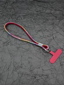 1 件闪亮水晶钻手机挂绳/带可调节长肩带，时尚女士腕饰饰品，含透明垫 - 彩色 - 查看 16