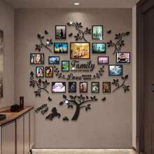 10 Pieces Acrylic Family Tree Wall Decoration - Create A Warm And Romantic Wall Tree With Your Favorite Photos, Suitable For Home, Living Room, Or Any Room. Perfect For Weddings, Valentine's Day, Thanksgiving, Christmas, Birthdays, And More. Wall Decoration Size: 47.2x47.2 Inches Gifts Graduation