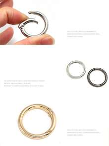 20 件银色金属弹簧环、开口圆环、按扣，适用于珠宝 DIY 配件