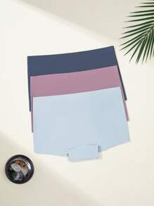 3pcs Women Soft & Comfortable Seamless Bikini Panties, Snug Fit And Non-Visible Under Clothes, Suitable For Yoga And Sports