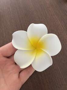 3 件海滩度假仿鸡蛋花侧夹发饰爪夹发夹发夹，学校用品 - 彩色 - 查看 10