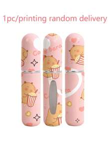 Nuovo flacone spray per profumo mini da 5ml, dispenser di profumo a forma di capibara, ricaricabile, flacone spray vuoto, per ricarica e trasporto, accessori da viaggio, elementi essenziali da viaggio, per profumi e colonie, spray portatile (consegna con stampa casuale)