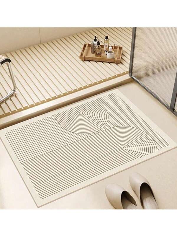 1 Alfombra de baño rectangular de estilo moderno y minimalista, adecuada como una pequeña alfombra decorativa para entradas interiores y también se puede usar como alfombra de cocina o felpudo para uso en exteriores. Es adecuada para usar durante festivales, vacaciones y fiestas, y se puede regalar. Es adecuada para la sala de estar, el dormitorio, el balcón, la cocina y las entradas del baño, decoración de la habitación, accesorios de baño, de vuelta a la escuela.