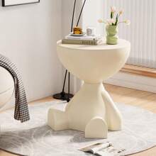 Tavolino laterale per divano a forma di orsetto nordico con movimento, tavolino rotondo piccolo moderno e semplice per decorazione domestica e camera da letto, comodino semplice e di con ripiano di archiviazione per la decorazione della casa