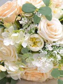 1 Stück Braut Blumenstrauß Hochzeit Abwurf Brautstrauß künstliche Rosen Blumen Abwurf Brautstrauß Hochzeitszeremonie Jahrestag