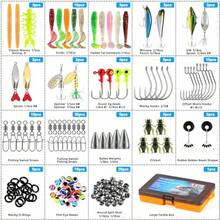 PLUSINNO Fishing Lures 137Pcs Tackle Box With Tackle Included Crankbaits Spoon Hooks Weights And Other Accessories Fishing Bait Lure Gear Kit Gift For Men Bass Freshwater - As Pic - View 4