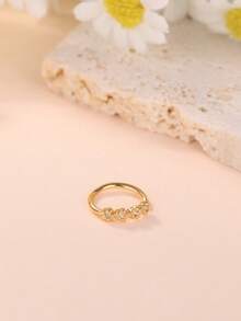 KARYOKO 1 件时尚闪亮方晶锆石鼻环适合女士和女孩中性鼻环饰品简约设计金色银色鼻环 8 毫米 - 1# - 查看 8