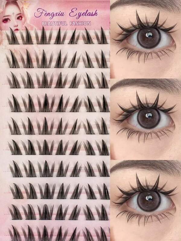 100 Clusters Glue-Free Sunflower False Eyelashes | Korean & Japanese Style 3D Sparkling C-Curl Lashes | Ultra Soft Lightweight Comfortable Wear | No Glue Needed Self-Adhesive Band | Effortless Application | Saves 80% Makeup Time | Perfect For Daily Use & Special Occasions | Natural To Glamorous Look