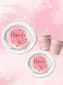 10 قطع أطباق ورقية لزينة الحفلات، أطباق ورقية لحفلة العزوبية ، أطباق دائرية "عروس مستقبلية" لحفلة العزوبية، أطباق حلوى صالحة للاستعمال مرة واحدة مناسبة للأعراس والخطوبة وحفلات العزوبية