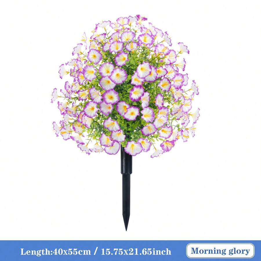 UV Resistant Artificial Boxwood Topiary Ball Trees With Ground Spike Faux Outdoor Shrubs For Porch Garden Front Yard Decor Indoor Outdoor Plants Low Maintenance Evergreen - 紫羅蘭 - 查看 1