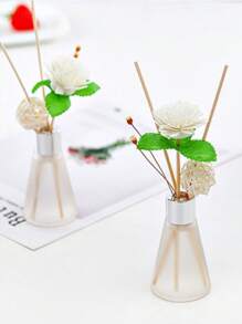 1pc 50ml/1.69floz Transparent Frosted BottleFlameless Essential Oil Diffuser, Lavender Aromatherapy Essential Oil Set,Home & Bedroom Air Freshener Decorative Aromatherapy Gifts Birthday Graduation(Aromatherapy Sticks Are Random In Quantity)