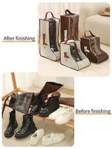 1 Borsa porta stivali alti e bassi, borsa portascarpe antipolvere, copri scarpe, borsa per riporre le scarpe, borsa per il trasporto di stivali ed elegante borsa per riporre le scarpe, adatta per viaggi e uso domestico, in tessuto non tessuto