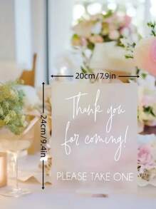 1pc Acrylic "Please Take One" Display Stand, Elegant Gift Table Decor For Weddings, Parties And Other Occasions