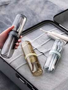 1件裝旅行牙刷杯便攜牙刷架套裝 收納盒 旅行用品 牙刷杯小配件 牙刷套組，含旅行尺寸牙刷杯與透明收納盒 旅行必需品 - 彩色 - 查看 11
