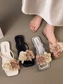 2 piezas Accesorios de zapatos desmontables DIY, decoración de flores de poliéster en estilo bohemio elegante, adecuado para tacones altos, sandalias y zapatos en negro, albaricoque, plateado y marrón - Multicolor - Ver 1