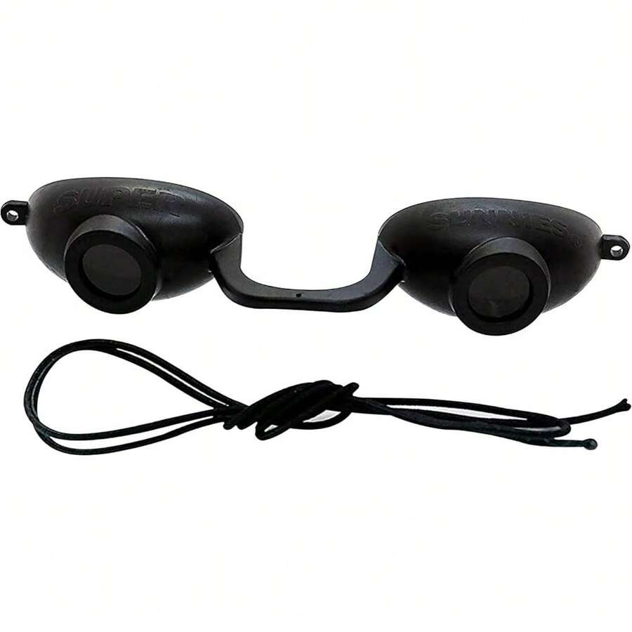 Super Sunnies Evo Flexible UV Eye Protection, FDA Compliant Individual Tanning Bed Goggles - Black - View 1