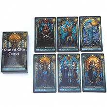 Stained Glass Tarot Playing Card For Divination, Party Game - Of Cards - Dusty Purple - View 5