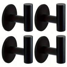 1/2/4/6/12 piezas de ganchos automáticos autoadhesivos de acero inoxidable, estantes montados en la pared para toallas, batas, abrigos y llaves para el baño y la cocina