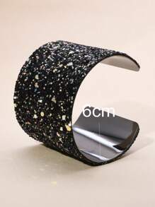 1pc Stylish Minimalist Sequin Adjustable Cuff Bracelet