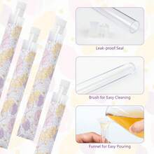 39 PCS Tampon Flasks For Women, Plastic Flasks For Juice Disguise, Hidden Flasks With Funnel And Spout For Cruise Concert Sports - Mauve Purple - View 3