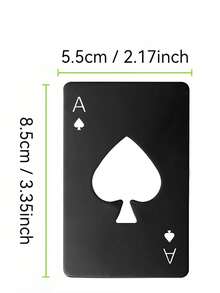 1/4pcs Spades A Heart Portable Stainless Steel Bottle Opener, Can Be Put In Your Wallet And Pocket, Suitable For Home, Wedding Party, Groomsmen Bridesmaids Gifts, Party Favors, Suitable For Opening Beverage Bottle Caps, Glass Bottles Drinks, Etc., One-Piece Design Is Easy To Clean, Interesting And Creative Design., Valentine's Day Party, Home Decor, Home Gifts - Multicolor - View 11