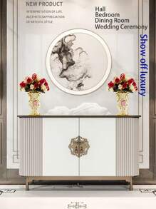 Vază decorativă din ceramică, Vază la modă și vintage (ceramică lucrată manual, placată cu pietre), Decor pentru casă/Evenimente de sărbători/Vază decorativă, Ornament pentru sufragerie/Dormitor/Sufragerie/Vază pentru ceremonie de nuntă, Flori uscate/Flori nemuritoare/Vază cu aranjament floral, Artizanat