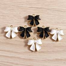 8pcs/Set Elegant Bowknot Korean Style Metal DIY Jewelry Pendant Charm Accessories