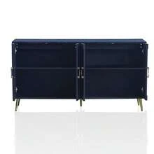 Modern Lacquered 4 Door Wooden Cabinet Sideboard Buffet Server Cabinet Storage Cabinet, For Living Room, Entryway, Hallway, Office, Kitchen And Dining Room, Navy Blue-450 - Multicolor - View 11