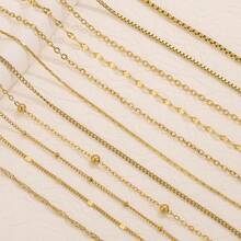 1米/2米304不锈钢时尚嘻哈十字链盒链夹珠链DIY项链手链饰品配件制作 - 鏈條 - 查看 2