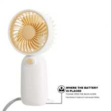 1pc Portable Single-Speed Mini Fan With Hanging Strap, Back To School Gift, Outdoor Party Favor, (Batteries Not Included)