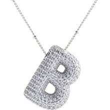 1 Stück modischer, eleganter Kristall-Strass-Buchstabenanhänger-Kette in Goldfarbe für Frauen