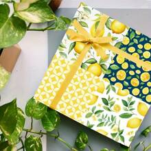 24 Stücke 6x6 Zoll Zitronen Gelb Obst Ästhetik Sammelalbum Papier Wunderland Muster einseitig bedruckt Sammelalbum Decoupage Papierblock für DIY Basteln Journaling Sammelalbum Zubehör Geschenkverpackung Album Kunst Dekorative Bastelpapiere