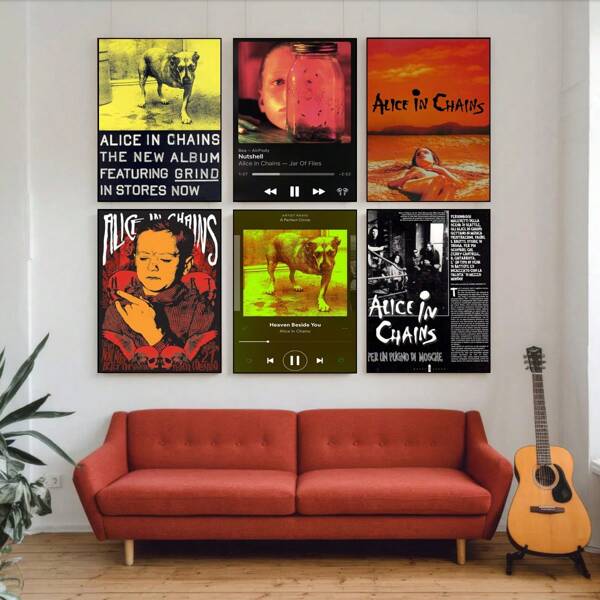 Set Of 1/3/6 Pcs Pop Wall Arts Posters, Vintage Classic Band Music Prints, Music Album Covers Posters, Modern Wall Decor, Bar Dormitory Bathroom Living Room Bedroom Home Decoration Unframed-Style ﻿