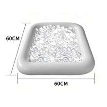 1 pièce seau à glace gonflable, porte-boisson/porte-fruit de forme carrée/rectangulaire, pour balle de ping-pong, bière, bar à salades, flotteur gonflable