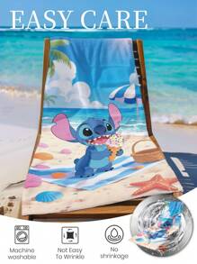 Disney Disney Beach Towel, Swim Towel, Bath Towel, Fashion Style Beach Towel, Super Absorbent Bath Towel For Bathroom, Swimming, Fitness, Yoga, Soft And Comfortable Microfiber Towel, Lightweight And Portable, Wind And Sun Protection, Sandproof For Summer Travel, Vacation Holiday Bathroom Decor, Available With Or Without Storage Bag, Recommend Regular Sizes And Larger Sizes, (35*75cm Small Size Towel,150cm Or Above Recommended)