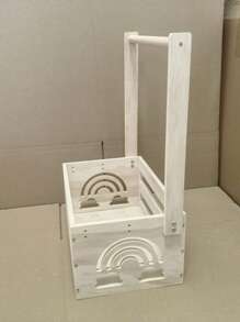 1 Stück Holz Baby Aufbewahrungsbox, handgefertigt, Montage erforderlich, Geschenkverpackung für Neugeborene Holz Aufbewahrungsbox, Holz Baby Zubehör Aufbewahrungsbox, Kleidung & Spielzeug Aufbewahrungskorb, tragbarer Haushalt Kinder Kleidung & Hut Organizer