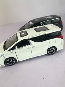ESCBBXX 1pc Zinc Alloy Die-Cast Exterior Commercial Vehicle MPV Model Toy Car, 6.22inch Long X 2.87inch Wide X 2.32inch High, Realistic Model Toy Car With Openable Doors/Trunk, Lights, Sound Effects, Rolling Tires, Detailed Interior, Suitable For Children Boys Birthday Festival Gift Toy Car Collection
