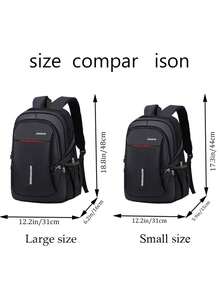 Men's School Season Canvas Simple Backpack - Men's Korean Version Backpack - Large Capacity Middle School Bag - Computer Travel Bagback To School Essentials - Multicolor - View 2