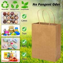 20-Pack Heavy-Duty Brown Kraft Paper Bags | 100% Durable For Gift Packaging, Groceries, Retail & Party Favors | Perfect For Baking, Bubble Tea, Coffee Takeout & Catering | Bags For Boutiques, Craft Stores & Food Businesses