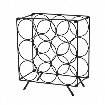 Well Home Botellero metálico rectangular de 9 botellas: Organiza y exhibe tus vinos con estilo en espacios reducidos,Envio gratis 24/72h.