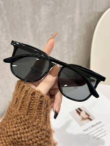 1pc Women's Leopard Patterned Bohemian Simple Style PC (Polycarbonate) Fashion Glasses - Multicolor - View 7