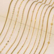 1米/2米304不锈钢时尚嘻哈十字链盒链夹珠链DIY项链手链饰品配件制作 - 鏈條 - 查看 5