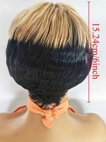 6-Inch Vibrant Wine Red Mixed Black Straight Bob Pixie Cut Wig - Heat Resistant, 6-Inch, 150% Density, Fashionable, Realistic, Soft, Breathable, Comfortable, Easy To Style, High-Quality Synthetic Fiber Wig For Women