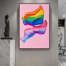 1 Piece,Pride Day LGBT Flag Photography, Modern Frameless Art Decoration Painting, Printed Posters Mural, Waterproof Canvas,Suitable For Home, Office, Bedroom, Living Room, Study, Bathroom, Bar, Wall Arts And Home Decoration, Is An Ideal Holiday Gift