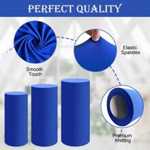 Royal Blue Cylindrical Bottom Cover, Spandex Cylindrical Stand Cover For Party, Wedding Or Birthday Decoration - Cylindrical Cover Only