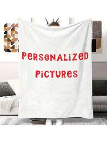 Personalized Photo Customized Fleece Blanket - Modern Geometric Design, Space Theme, All Season Flannel Woven, Digital Printing - Ideal Gift For Holidays, Birthdays, Anniversaries - Cozy For Home, Travel, Office,Breathable,Lightweight,Washable,Funny,Cute,Love,Soft,Comfortable,Elegant,Simple,Custom,Personalized,Unique,Ideal Gifts For Him,Ideal Gifts For Her,Him,Her,Boyfriend,Girlfriend,Dad,Mom,Family,Friends,For Anniversaries,For Mother's Day,For Birthdays,For Valentine's Day,For Graduation,For Father's Day,For Weddings,For Housewarming,Sofa,Bed,Car,Tea Room,Bedroom,Bathroom,Living Room,Dining Room