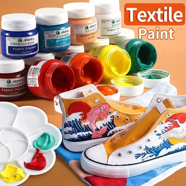 1pc Marie's Fabric Paint 1 Bottle, 1.69 Oz - 12 Colors Available -For Clothes Permanent, Professional Textile Pigments Kit With Vibrant Colors, For Artists & Crafters, Art Tools For T-Shirts, Shoes, Jeans, Canvas Bags, DIY Projects Back To School,Back To School,School Supplies