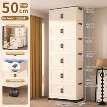 5/4/3/2/1 Layer Storage Cabinet, No Installation Required, Clothes Organizer Box, Plastic Folding Utility Storage Cabinet - Multicolor - View 29