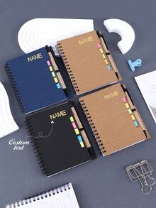 1 pieza (con bolígrafo) Diario personalizado, Cuaderno personalizado con nombre, Cuadernos de diario personalizados, Cuadernos para el trabajo, Cuaderno pequeño, Libro de diario, Diarios para escribir, Cuaderno en blanco, Diario, Cuaderno de puntos