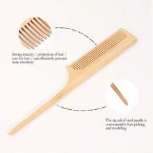 2 In 1 Bamboo Hair Brush Kit, Bamboo Wood Comb Paddle Detangling Hairbrush And Boar Bristles Brush For Women Men, Thick/Thin/Curly/Dry Hair